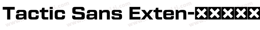 Tactic Sans Exten字体转换